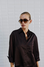 Afbeelding in Gallery-weergave laden, WBLPaddie Sateen Shirt 1355 Chocolate
