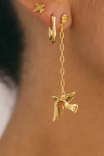 Afbeelding in Gallery-weergave laden, Lucky Swallow Chain Earring WTPS017YBGP0

