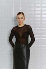 Afbeelding in Gallery-weergave laden, WBLasta LS Mesh Top 863 Black
