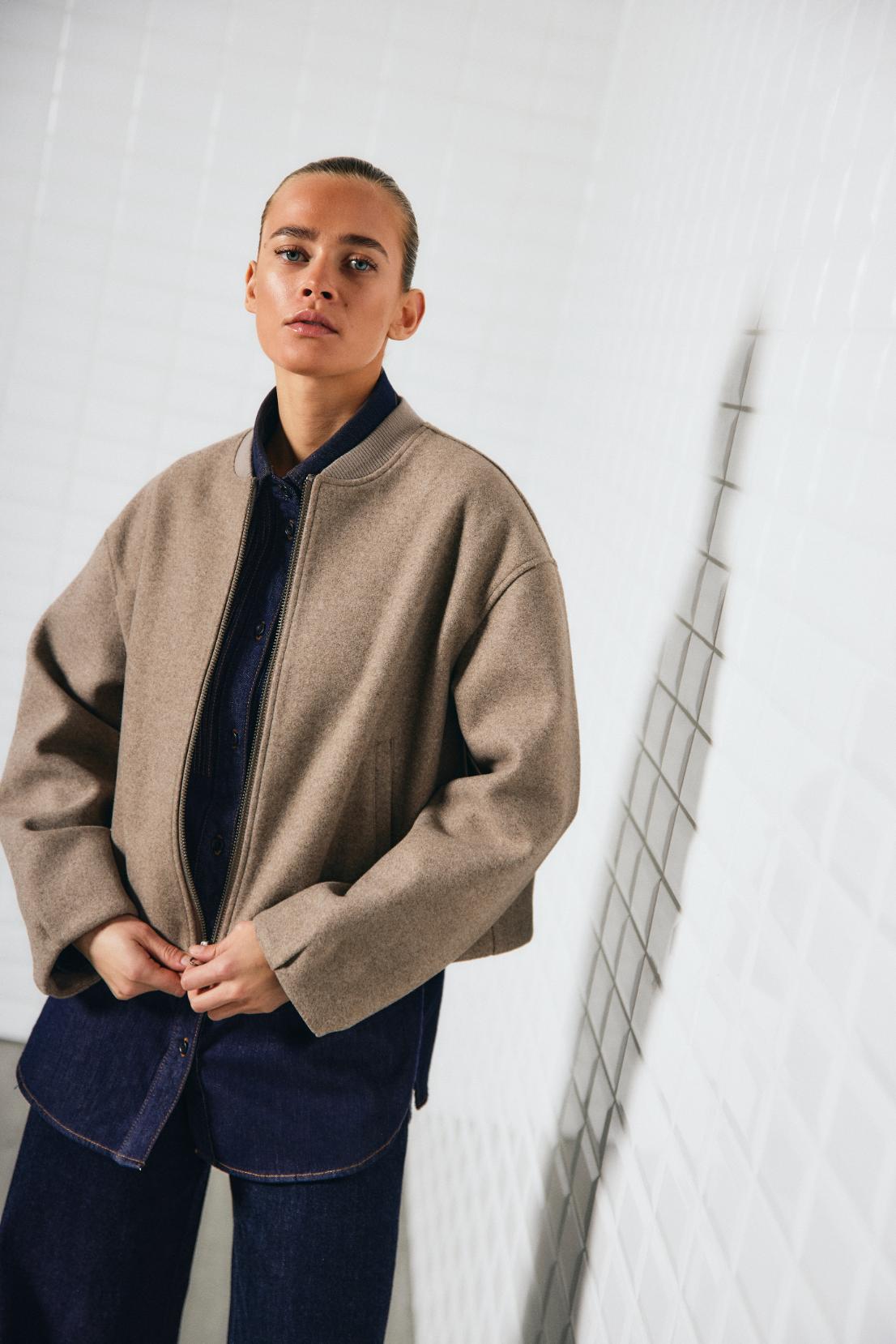 WBLBriella Bomber Jacket 1111 Falcon Melange