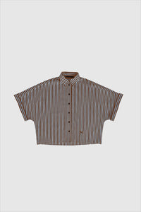WBLHelen Batsleeve Shirt 1493 Brown Stripe