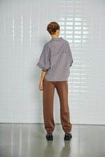 Afbeelding in Gallery-weergave laden, WBLHelen Batsleeve Shirt 1493 Brown Stripe
