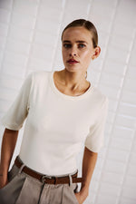 Afbeelding in Gallery-weergave laden, WBLLullu SS Tee 1273 Pearled Ivory
