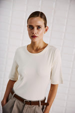 Afbeelding in Gallery-weergave laden, WBLLullu SS Tee 1273 Pearled Ivory
