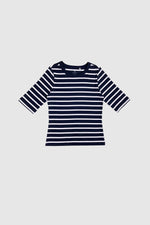 Afbeelding in Gallery-weergave laden, WBLLullu SS Tee 1273 Midnight Blue/White
