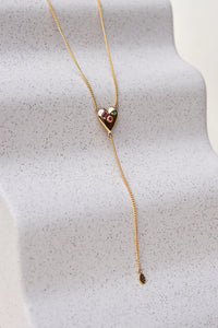Colorful Heart Necklace WTNK082SSGP0