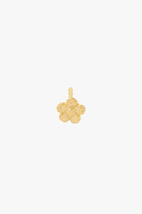 Hammered Flower Stud PER STUK WTPS049 Gold Plated