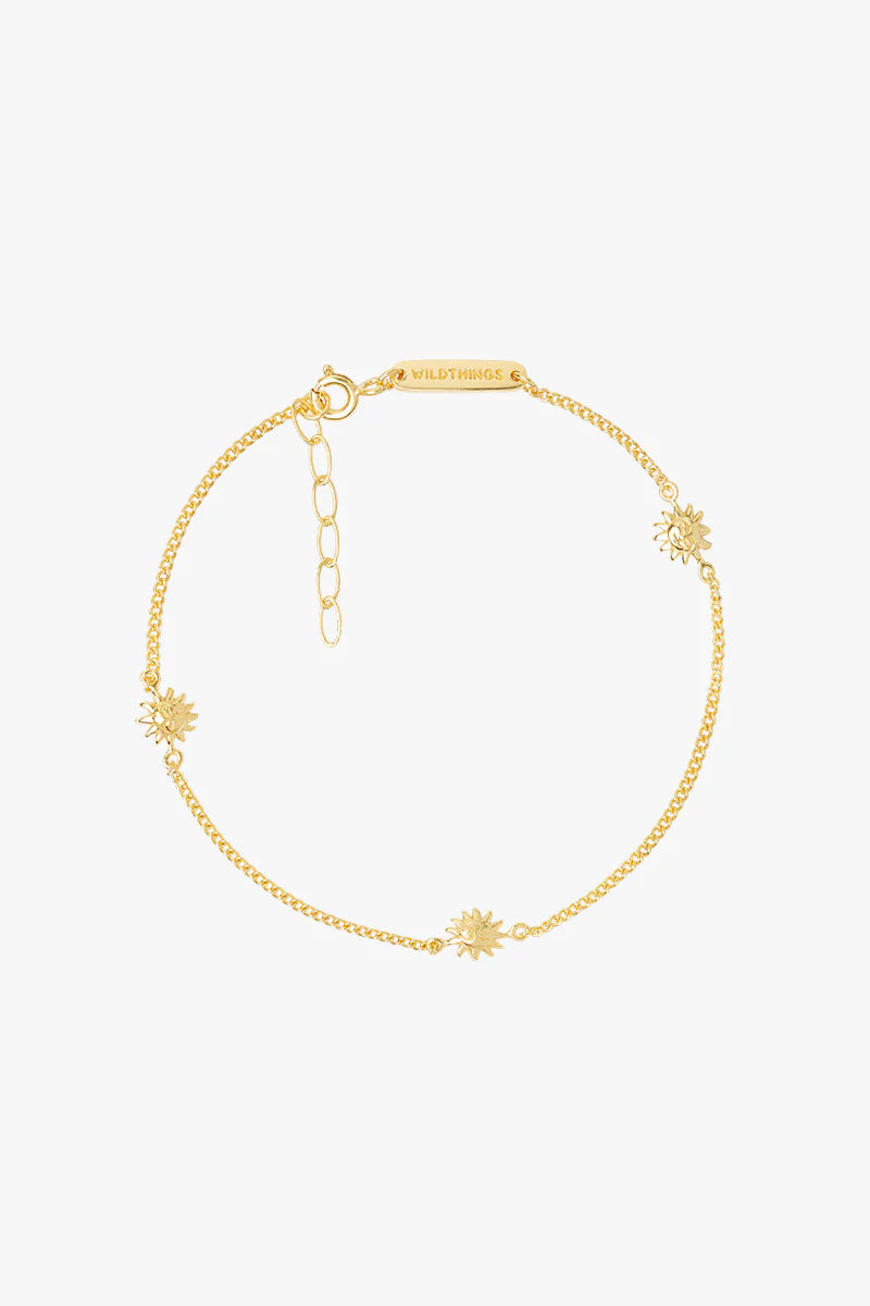 Sun Rays Bracelet WTBR043SS Gold Plated