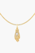Afbeelding in Gallery-weergave laden, Hamsa Hand Pendant WTPD107SS Gold Plated
