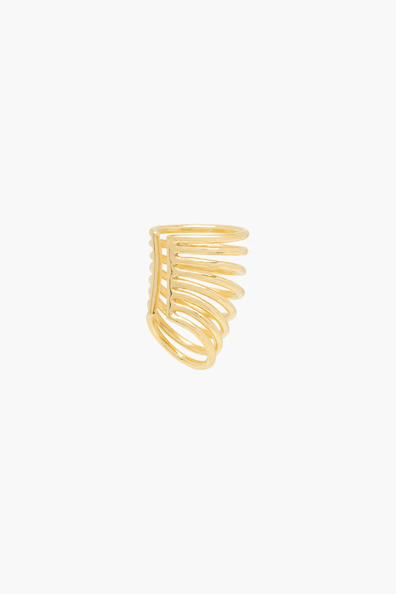 Nomadic Stacked Cuff WTER081SS Gold Plated