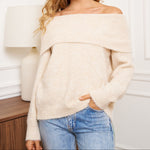 Afbeelding in Gallery-weergave laden, Knitted Sweater Big Col 1281
