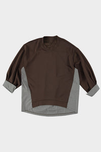 Sweater achterkant streep 2109 Choco