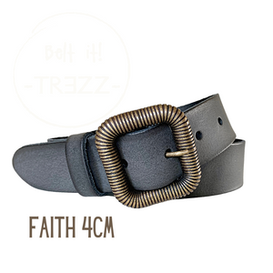 Riem grote 4kante gesp Faith +colours