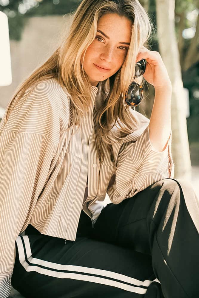 Blouse Annabeth Beige Stripe
