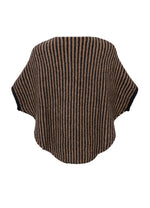 Afbeelding in Gallery-weergave laden, BCPella Stripe Poncho 1171 Latte/Dk Grey
