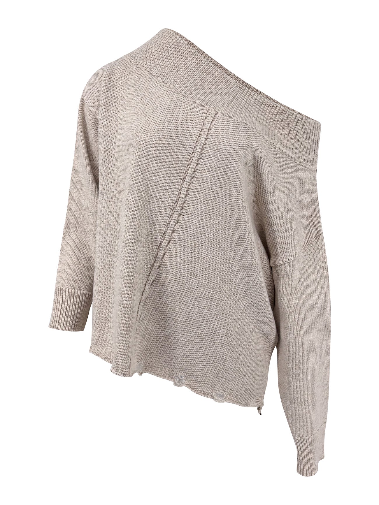 Lola Off Shoulder Sweater 22577 Light Beige