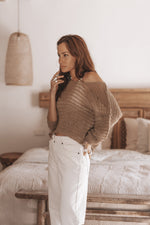 Afbeelding in Gallery-weergave laden, Estelle Knitted Top  9119 Mid Brown
