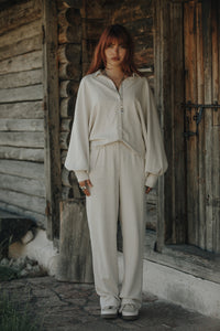Levy Wide Pants 20087 Light Beige