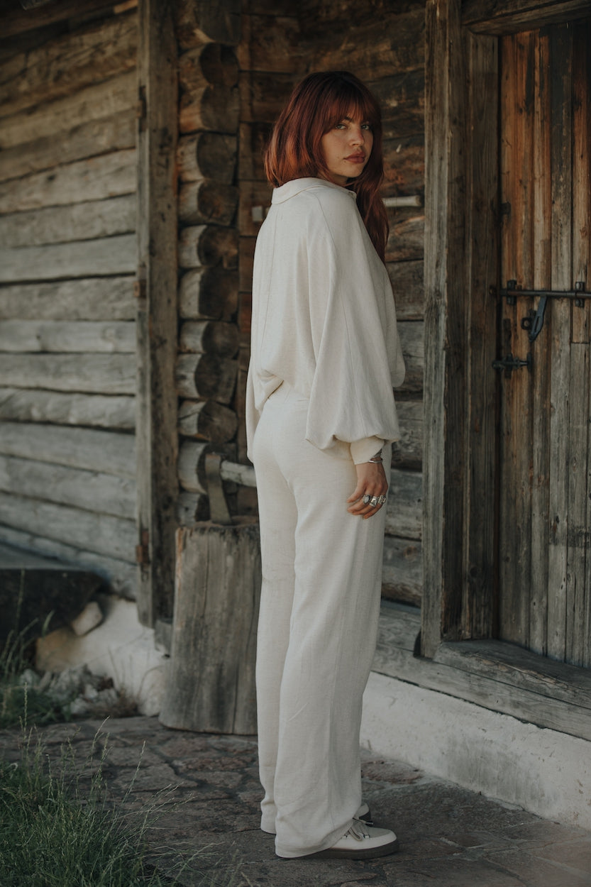 Levy Wide Pants 20087 Light Beige