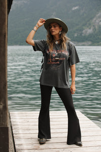 Dean Rib Flared Pants 20088 Black