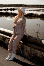 Afbeelding in Gallery-weergave laden, Alyssa Cargo Pants MNO1257 Taupe
