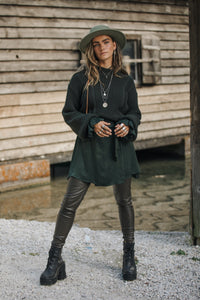 Abbey Knitted Pullover 9100 Dark Green