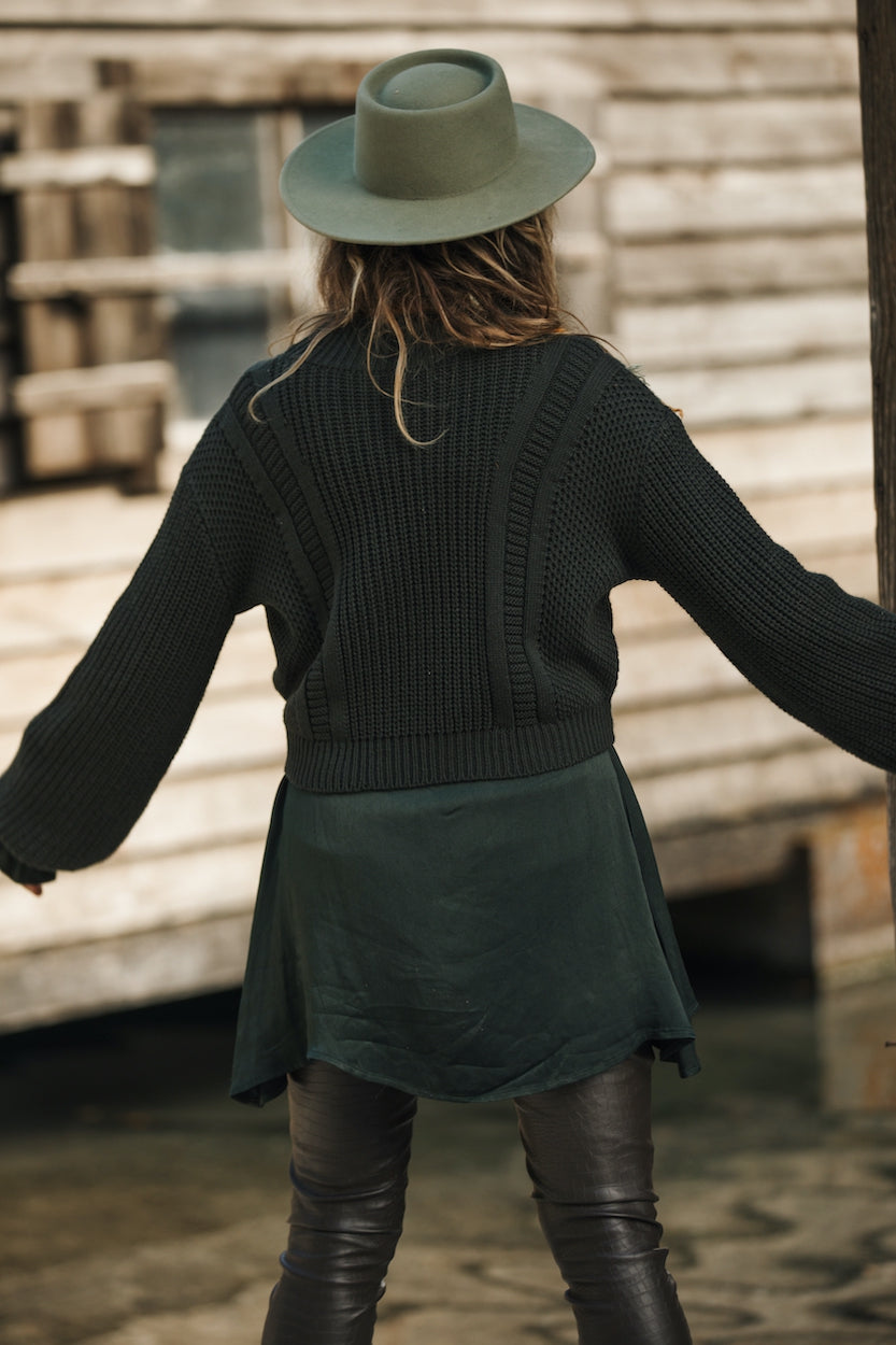Abbey Knitted Pullover 9100 Dark Green