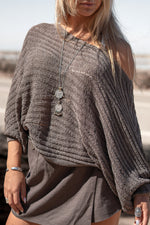 Afbeelding in Gallery-weergave laden, Demi Batwing Sweater MFF12515 Dark Taupe
