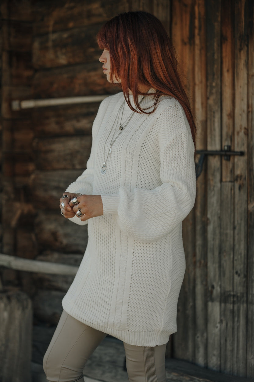Abbey Knitted Dress 20094 Off white