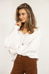 Dappermaentje Flowy Top 9110 Off White