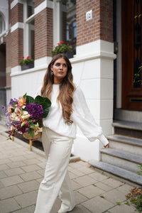 Dappermaentje Flowy Top 9110 Off White