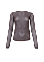 Afbeelding in Gallery-weergave laden, BCannie Mesh Blouse 3846 Coffee
