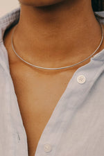 Afbeelding in Gallery-weergave laden, Golden Hour Choker WTCK001 Silver
