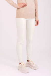 Vegan Leather Legging Y8301 Off White