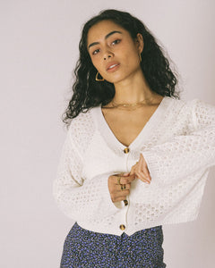 Cardigan Bea White