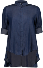 Afbeelding in Gallery-weergave laden, Blouse A-Lijn CED4 1670 Blu Denim
