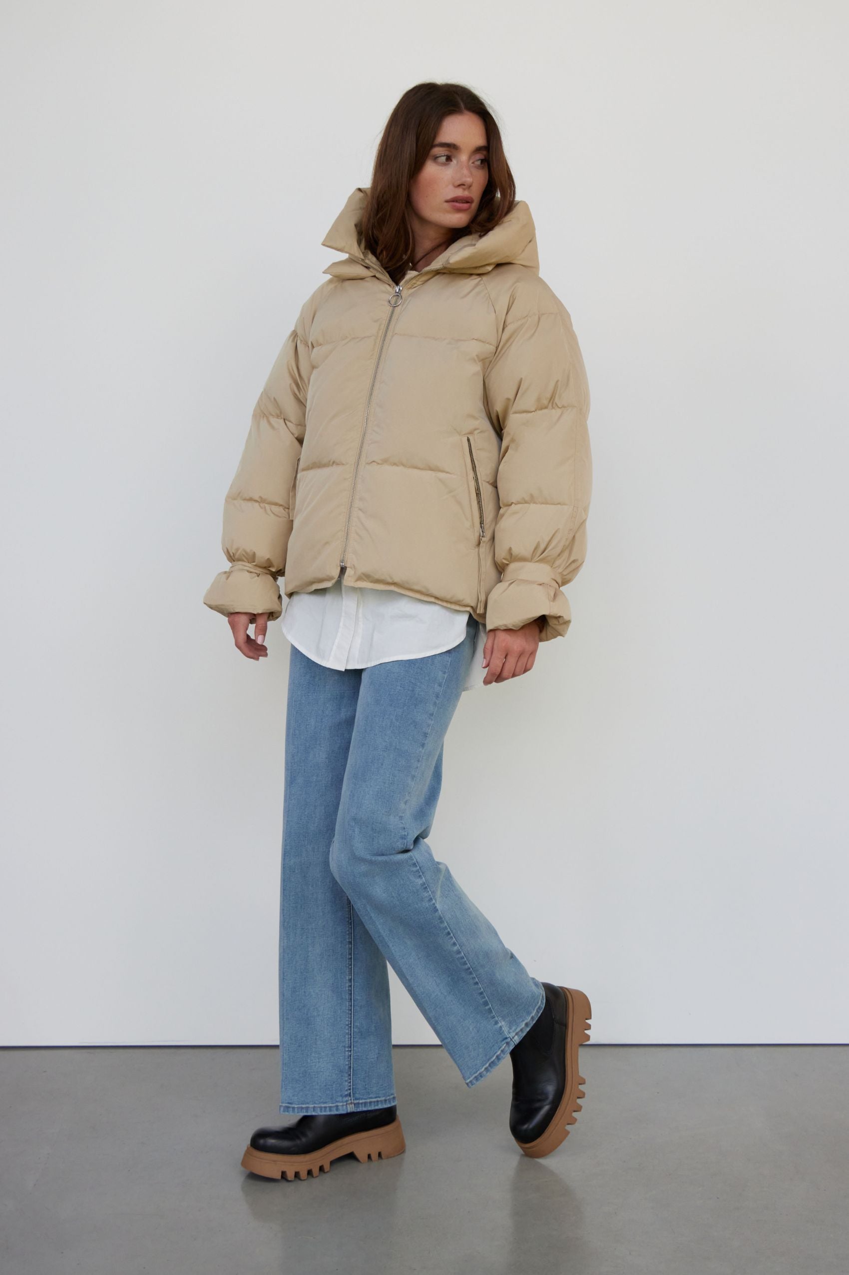 Kylie Down Jacket 339 Sand
