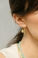 Afbeelding in Gallery-weergave laden, Starfish Pattern Coin Earring WTHP098YBGP0.5MC
