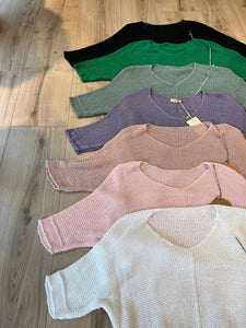 Sweater Opengewerkt in verschillende kleuren 7010