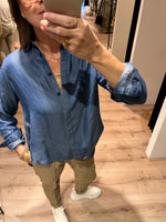 Afbeelding in Gallery-weergave laden, Blouse A-Lijn CED4 1670 Blu Denim
