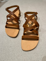 Afbeelding in Gallery-weergave laden, Leather Sandal Cleopatra Natural

