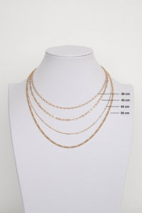 Curb Chain Necklace Gold YVKE_20790
